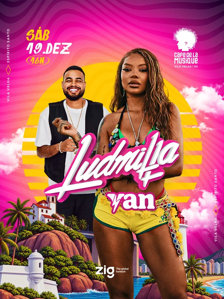 Cartaz: Ludmilla + Yan + Convidados no Café de la Musique Vila Velha